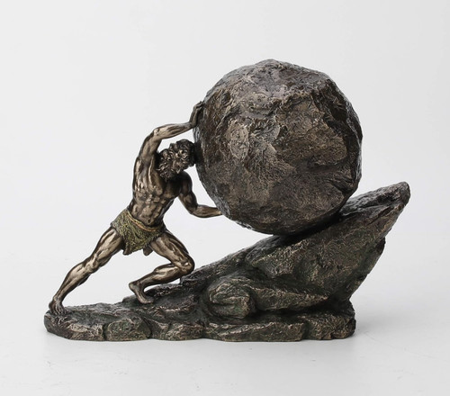 Statue sisyphe lutte - de,