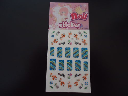 Stickers ongles turquoise 10 - stickers, ongles-turquoise-