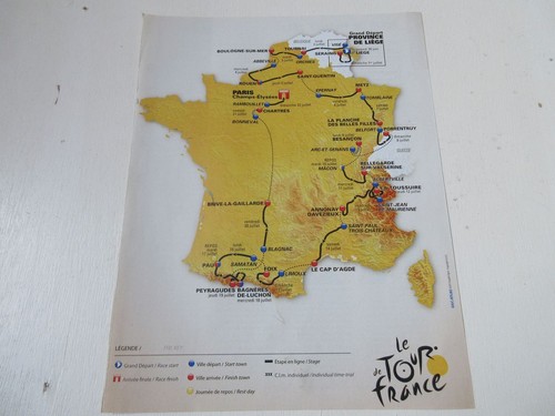 Cyclisme carte tour - de, france