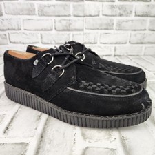 T.U.K Viva Low Creeper Men's Size 12 Black Cow Suede D-Ring Lace-Up Sneaker Shoe