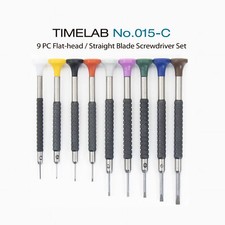 TIMELAB Watch Jewelry Repair Tool Precision Screwdriver FLAT HEAD Blade 9 PCS 