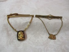 Vintage 2 gold tone Tie Clasps