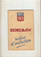 Notice entretient pour simca 5 