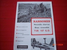 ANTIQUE ADVERTISING LEAFLET PLOUGH RANSOMES TSR 107 G.D
