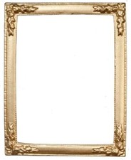 Maison de Poupées Grand Vide Doré Image Cadre Miniature Orné Peinture Accessoire