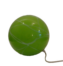 GLOBE BALL GLASS TABLE LAMP GREEN PATE DE VERRE BY PAULMANN EYEBALL GERMANY