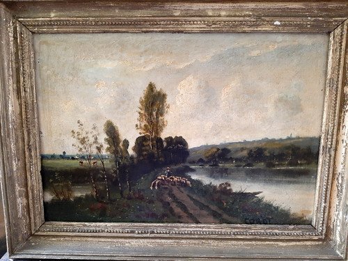 Huile sur toile - , corot