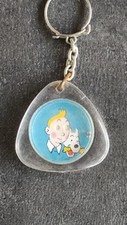 VINTAGE 60s TINTIN NEWSPAPER KEYRING BE