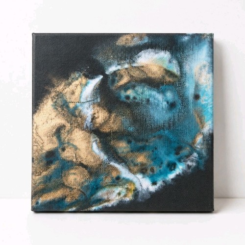 Tableau art abstrait bleu - tableau,