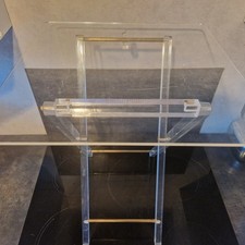 TABLE PLEXIGLAS LAITON ANNÉE 70 ROCHE ET BOBOIS