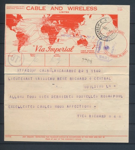 1942 cable casablanca grand - cable,