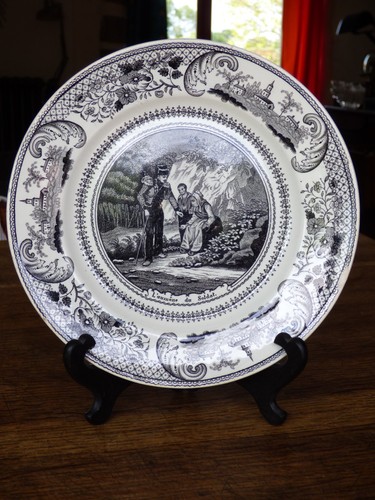 Assiette parlante gien xixème - assiette,