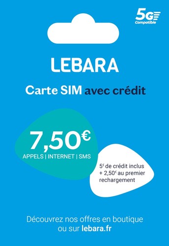 Carte sim lebara france - carte,