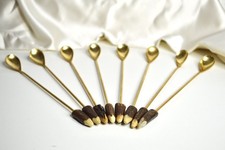 8 anciennes Longues cuillères