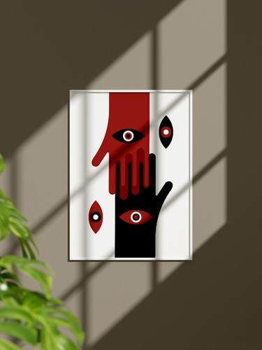 Affiche bauhaus minimaliste - affiche,