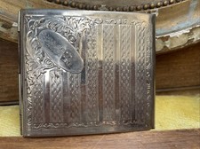 Ancienne Boîte À Cigarettes Art Déco En Métal 