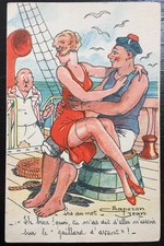 Postcard, humorous, sailor, illustrator Jean Chaperon
