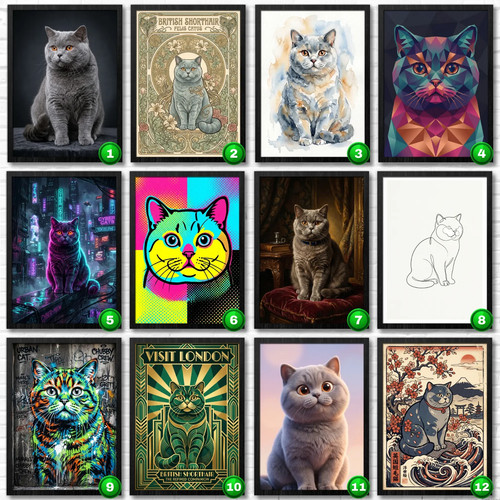 Poster affiche chat british - poster,