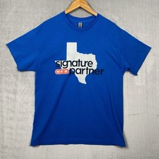 Gildan HEB Employee Uniform T Shirt Womens Large Blue Signature Partner Texas