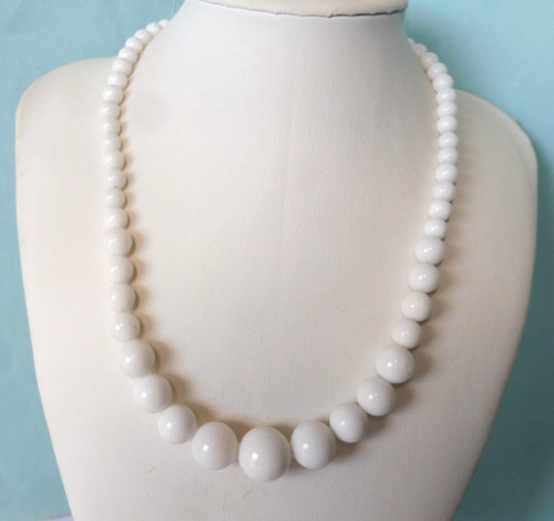 Collier jade blanc - jade,