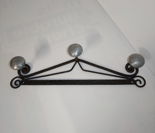 Ancien porte manteau mural fer - ancien,