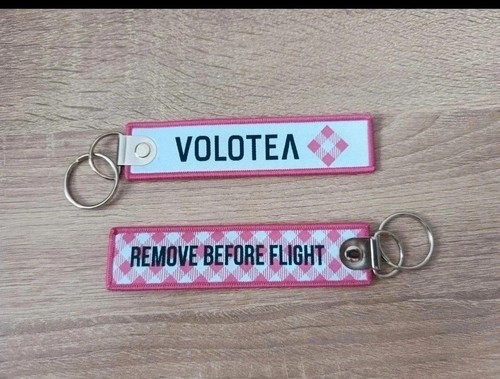 Porte clé brodé tissé - brodé, avion