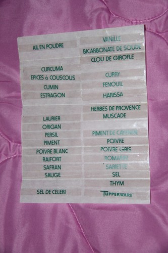 Lot étiquettes épices - 29,