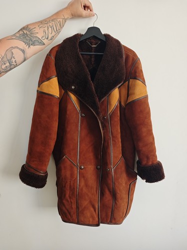 Ned manteau vintage peau - en,