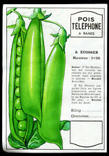 old advertising POIS TELEPHONE in Ames. Small Peas to Peel