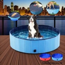 Piscine pliable pour chien, baignoire portable avec vidange rapide