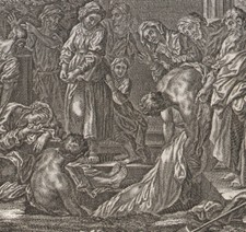 1720 Gravure Tobias enterre