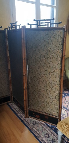 Paravent ancien panneaux en - ancien,