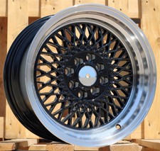 4X 15" BBS ST1 Klutch style sl1 roues noires 4X100 plat profond pour VW...