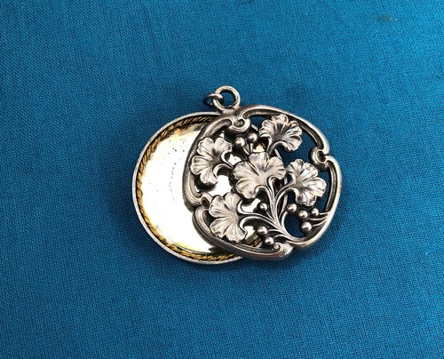 Ancien pendentif miroir art - miroir,