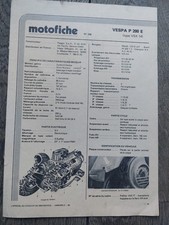 MOTOFICHE VESPA N 2336 P 200 E