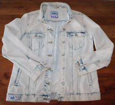 vintage SUPERDRY taille 38 UK 10 VESTE blouson en JEAN'S délavé JACKET G80103ET