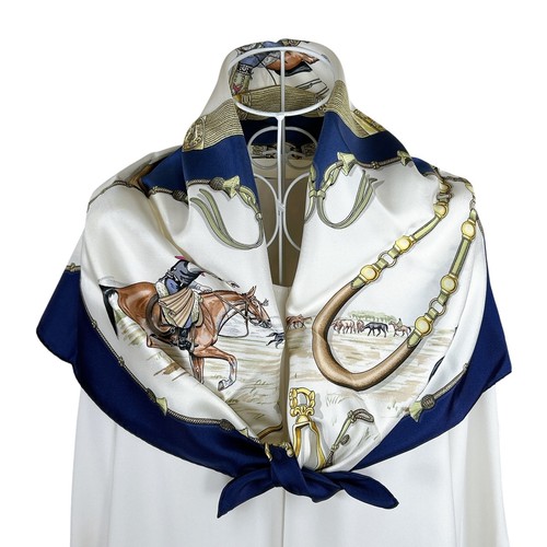 Foulard vintage soie hermes - vintage, en