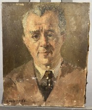 Julien CHAPPÉE (1862-1957) old oil on canvas: portrait or self-portrait