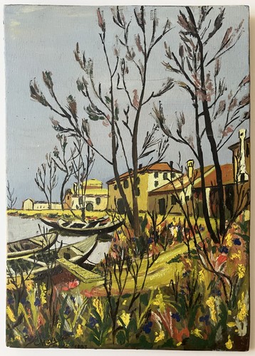 Huile sur panneau - huile,