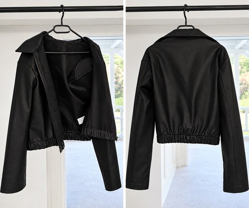 Shein veste femme - courte, noire