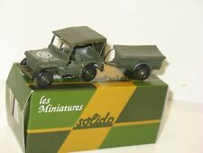 SOLIDO, Jeep willys militaire américaine avec remorque bachée