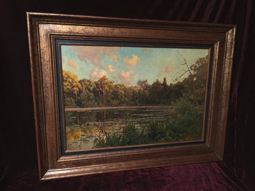 Tableau ancien peinture huile - tableau,