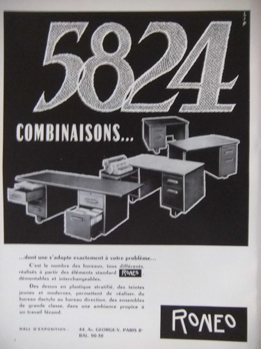 Publicité 1959 roneo 5824 - roneo,