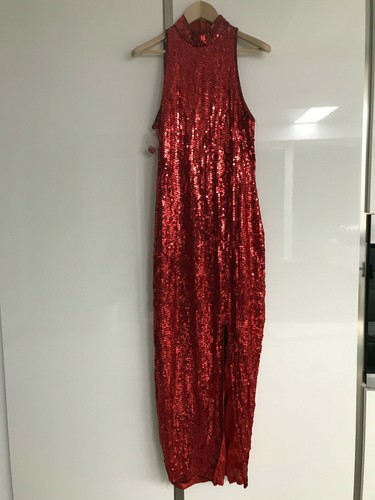 Sexy red sequin dress ball - sexy,