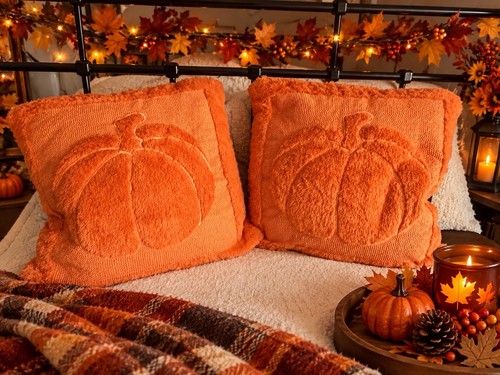 Coussins décoratifs orange - 2,