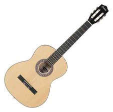 Guitare Classique 4/4 pour Enfant Debutant en Bois Tilleul Naturel 19 Frettes