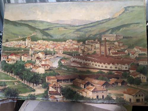 Huile sur toile - huile, f