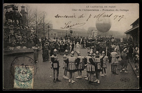Cpa paris carnaval char - carnaval,,