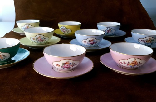 Tasses soucoupes limoges - tasses, &