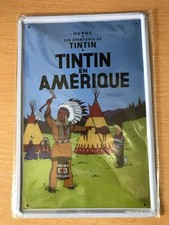 plaque TINTIN metal neuve